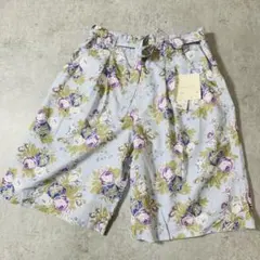 【新品タグ付】UNIQLO×キャベジズ＆ローゼズ 綿麻 ハーフパンツ XL 花柄のサムネイル