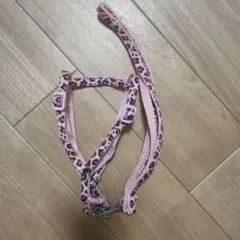 犬用ハーネス リード セット ピンク ヒョウ柄のサムネイル