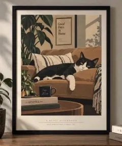 アートポスター 猫 インテリア A4・A3