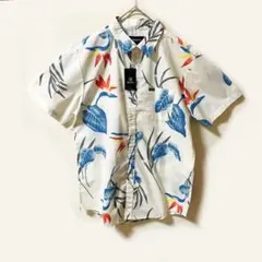 新品タグ付き✨ ブリキストン Brixtonアロハシャツ 半袖シャツ 白 Lのサムネイル