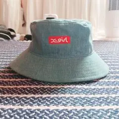 【古着】エックスガール デニム ロゴ バケットハット