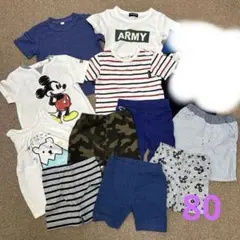 男の子80☆ミッキー他Tシャツやハーフパンツなど11点　　　り-5のサムネイル