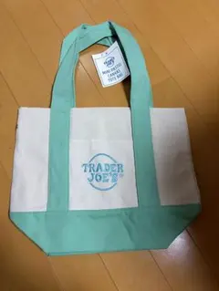 【新品】Trader Joe's パステルミニトート　グリーン