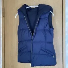 値下げ　美品　プラステ　PLST 紺色　ダウン　フェザー　リバーシブル　ベスト