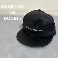 【希少・NIGO®】DOUBTFUL AS DOUBLE レザー調 キャップ 黒のサムネイル