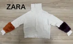 ZARA クリーム色タートルニットセーター Sサイズ