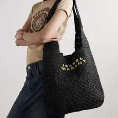 ISABEL MARANT Praia 黒 編み込みトートバッグのサムネイル