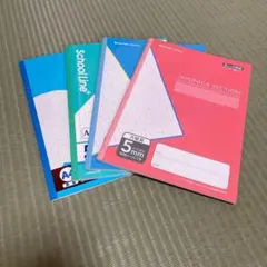 【新品】A4ノート 5㎜方眼 色々4冊セットのサムネイル