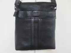 アレグリ メッシュ×レザー ショルダーバッグ 斜め掛け サコッシュ h671 