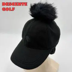 【デサント】DESCENTE GOLF キャップ 耳当て付 ポンポン　帽子