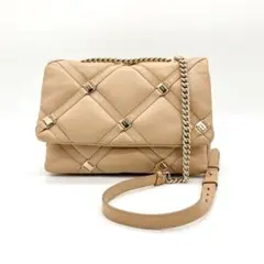 【Salvatore Ferragamo】チェーンショルダーバッグ　ベージュ