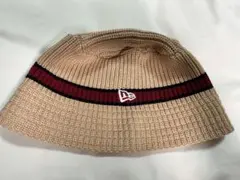 NEWERA ニューエラ ニットバケットハット ライン ベージュ バケハ