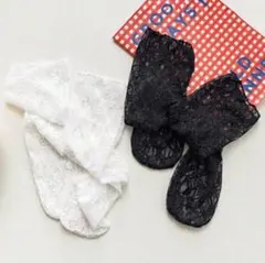 【2色セット】レース靴下 ソックス 花柄 シースルー ゴスロリ ロリータ 地雷系