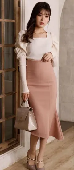 LIPSERVICE バックベルトアシメマーメイドスカート