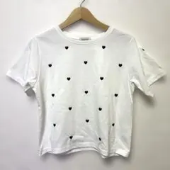 しまむら　ハート柄 半袖Tシャツ　Mサイズ