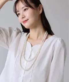 BLUEEAST フェイクパール2wayロングネックレス