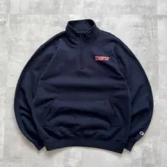 USA規格　champion チャンピオン　ハーフジップ　スウェット　DBU　紺