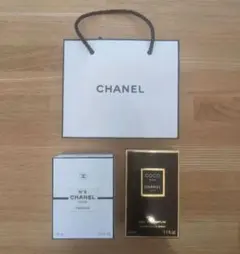 CHANEL シャネル 空き箱2種＆紙袋セット 香水箱 ショッパー インテリアのサムネイル
