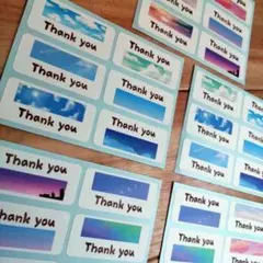 ハンドメイド　Thank you シール　30枚セット