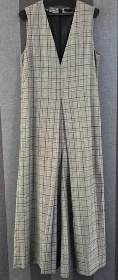 【美品】アーバンリサーチ　ROSSO チェック柄 ノースリーブ サロペット