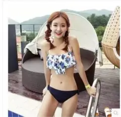 フラワープリント セパレート水着 S/Mサイズ
