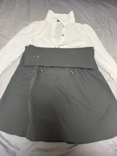 SHEIN ホワイトシャツ グレー ワンピース