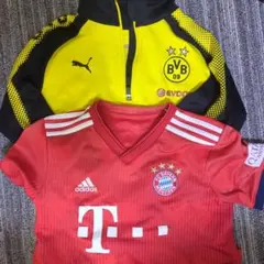 ボルシア・ドルトムント & バイエルン・ミュンヘン サッカーシャツ　キッズM