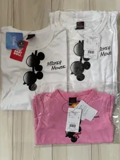 ミッキー&ミニー つながるTシャツ 3枚セット