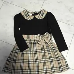 SALE‼️フォーマル♡チェック柄リボンワンピース【韓国子供服】120