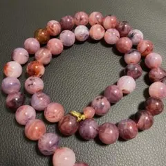 ピンク　レディース　天然石風　ネックレス