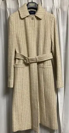 美品 NEWYORKER ロングコート ベージュ ツイード