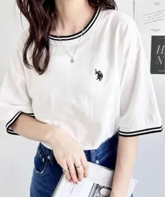 U.S. POLO ASSN. ホワイトTシャツ　Mサイズのサムネイル