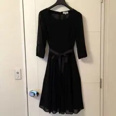 ワンピース　ブラック　フォーマル　ドレス　日本製　春夏秋　セレモニー