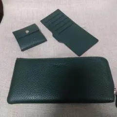 BARGOS ダークグリーン レザー 長財布