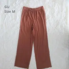 GU（ジーユー） プリーツ ワイドパンツ ブラウン Mサイズ