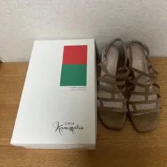 かねまつ ベージュストラップサンダル【24.5センチ】のサムネイル