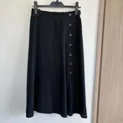 【saloon】 ネイビー スカート 飾りボタン付きのサムネイル