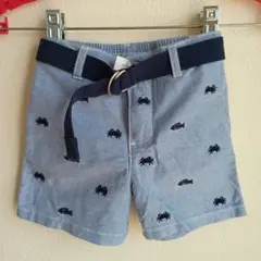 値*り様 美品★ラルフローレン★カニとお魚刺繍　ベルト付き　ショートパンツ★80