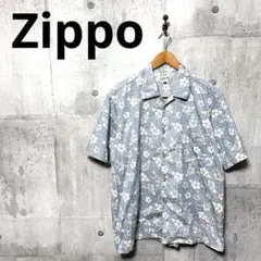Zippo ジッポ メンズ コットンアロハシャツ L ブルーのサムネイル