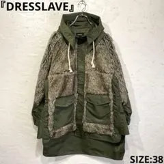 【DRESSLAVE】フード付きファー切替モッズコート　38