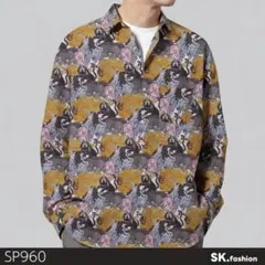 美品 graniph トップス 長袖シャツ 長袖 総柄 個性的 ユニークデザイン