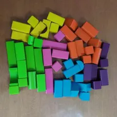 木製 カラフル 積み木 知育玩具 セットのサムネイル