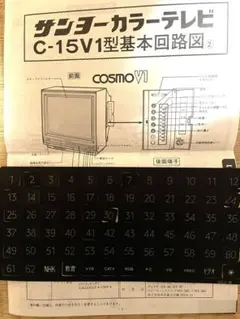 サンヨー　カラーテレビ　基本回路図　チャンネルインジケーターシートのサムネイル