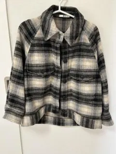 UNIQLO チェック柄ジャケット XS ブラック・ベージュ