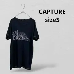 キャプチャー CAPTURE レディースTシャツ ブラック　 Sサイズダイナソーのサムネイル