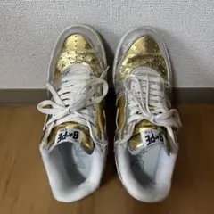 BAPE ゴールド ホワイト スニーカーのサムネイル