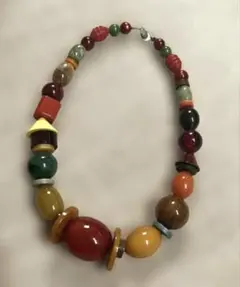 希少【フランス製ヴィンテージビーズ】の1点ものネックレス