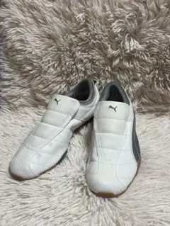00s PUMA ホワイト忍SHINOBI フットサルシューズY2K アーカイブ