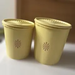 Tupperware キャニスター 2個セット イエローのサムネイル