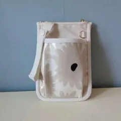 ナースポーチオーガナイザー移動ポケットボタニカル花柄ベージュ